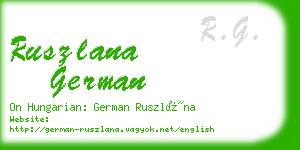 ruszlana german business card